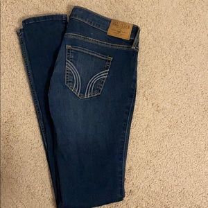Skinny dark wash blue jeans